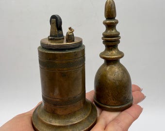 Encendedor de gasolina vintage de latón macizo estilo trinchera, hecho a mano, pesado, para tabaco.