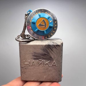 Vintage 1992 Chaika Mechanical Timer Keychain USSR Space Souvenir
