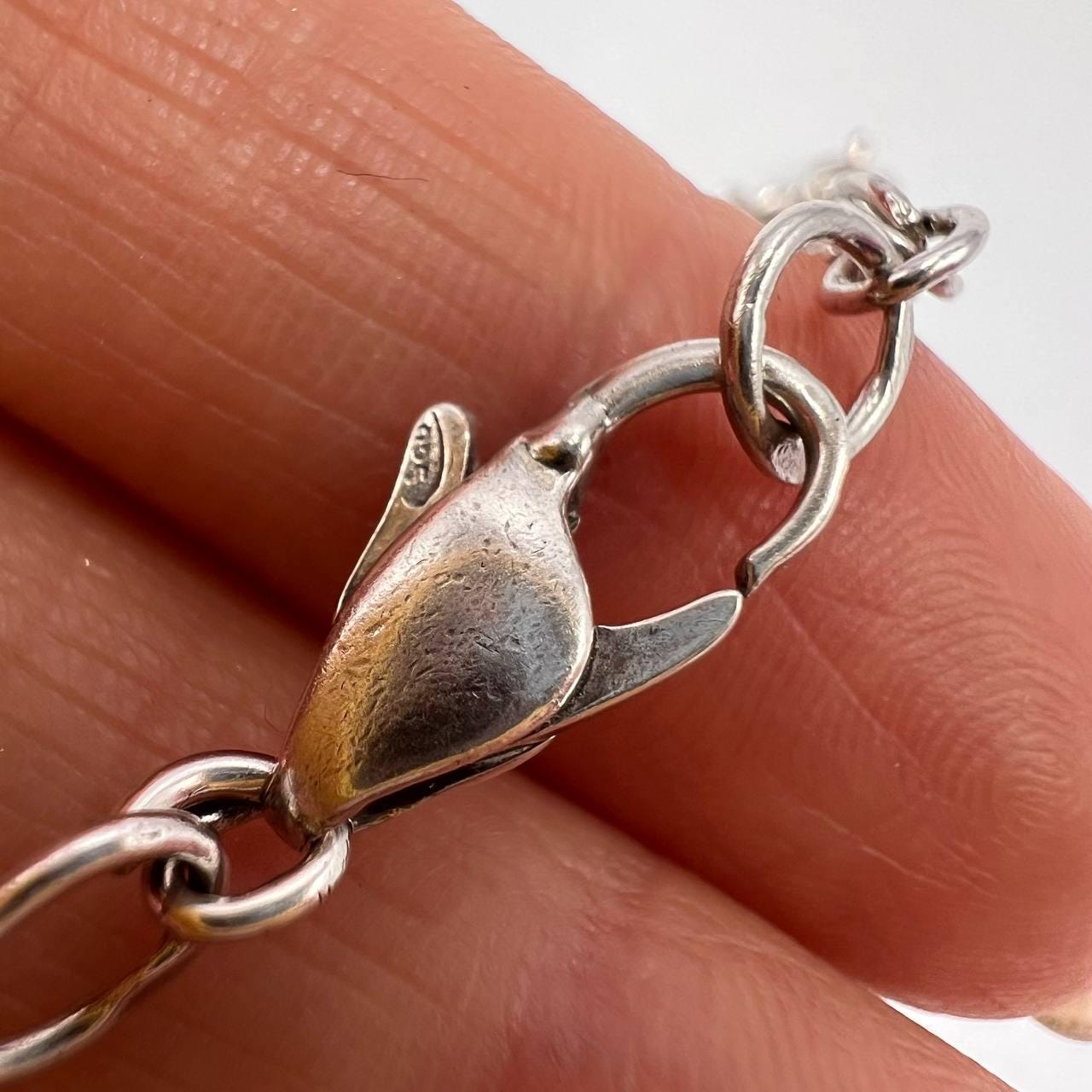 Collier Chaîne En Argent Massif 925 Vintage - 51g - Homme/Femme - Ancien Et Signé - Occasion