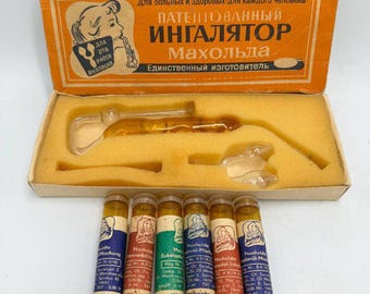Vintage 1979 Macholdt Glass Inhaler GDR Thuringia Boxed Full Set