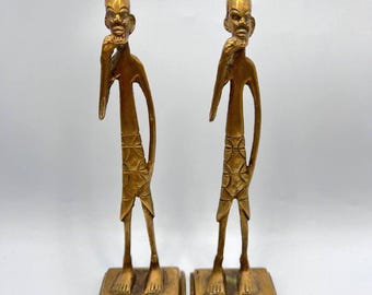 ヴィンテージのアフリカのブロンズ像 - Etsy 日本