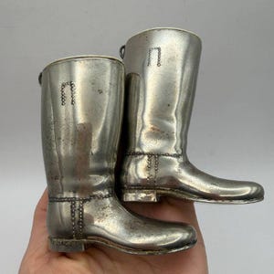 Grenadier Silver Plated Boot Shot Glasses Measuring Jigger Pair England