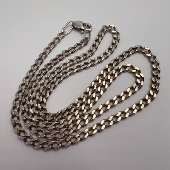 ネックレス vintage figaro chain silver necklace Vintage Sterling Silver 925 Figaro Chain Necklace Marked Ukraine