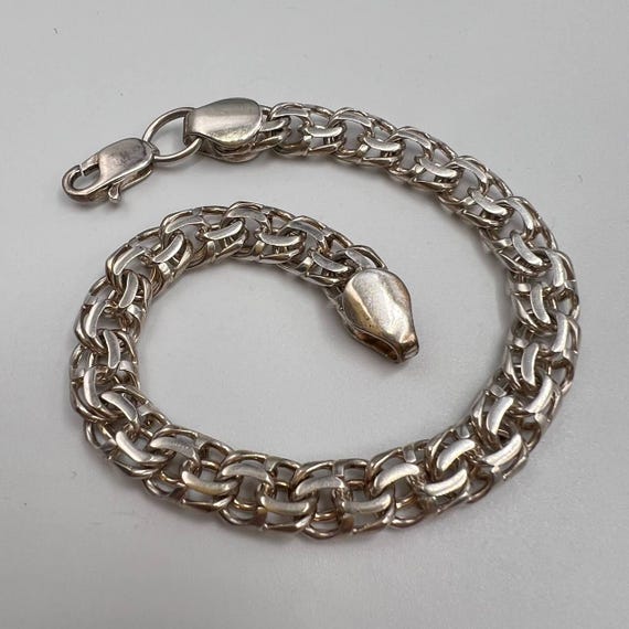Vintage Silver Plate Chain Bracelet 925 - アクセサリー工場 直営 店