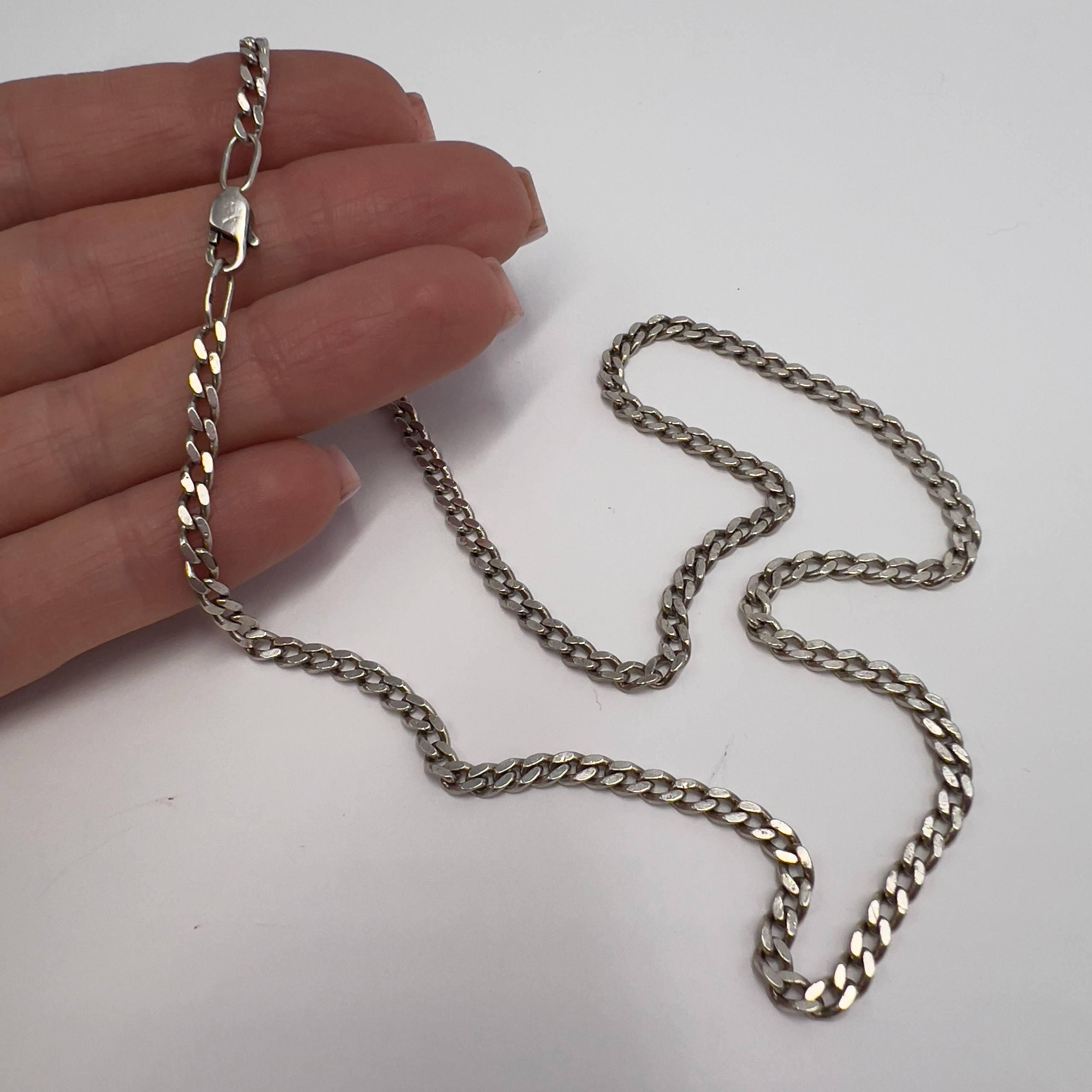 ネックレス vintage figaro chain silver necklace Vintage Sterling Silver 925 Figaro Chain Necklace Marked Ukraine