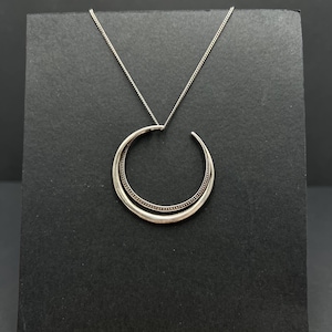 Designer Sterling Silver 925 Necklace | Italian Chain with Pendant | Women&#39;s Elegant Jewelry | 7.4g Gift for Her