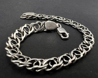 アクセサリー Vintage Silver Roller Chain Bracelet 925 Vintage Silver Roller Chain Bracelet 925