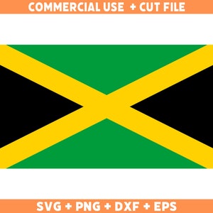 Jamaica flag SVG Original colors, Jamaica Flag Png, Commercial use for print on demand, Cut files for Cricut, Cut files for silhouette SVG