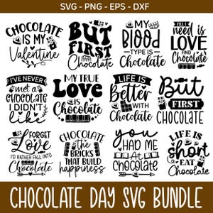 Chocolate day Bundle, Chocolate SVG Bundle, Hot Cocoa SVG Bundle, Chocolate Quotes SVG, Chocolate svg, Funny Chocolate Quotes svg, Cut files