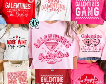 12 Galentines Day shirt png, T-shirt png bundle, Galentines Day Shirt, Girl Friendship, Submilation, Digital files
