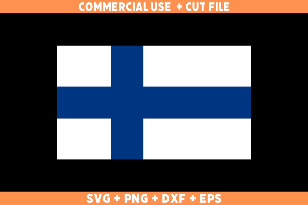 Finland Flag SVG Original Colors Finland Flag Png Commercial Etsy