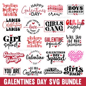 Galentines Day SVG Bundle, Galentines Svg for Shirts, Galentine Tshirt ...