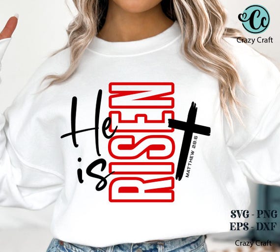 He is Risen svg png, Christian Svg, Faith Png, He Is Risen shirt png, Easter Svg Png, Religion Svg, Matthew 28:6, Jesus svg, digital files