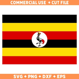 Uganda flag SVG Original colors, Uganda Flag Png, Commercial use for print on demand, Cut files for Cricut, Cut files for silhouette SVG