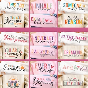 Pakiet motywacyjny rękaw SVG PNG, pakiet Self Love SVG, pakiet inspirujący SVG, pakiet Empowered Women SVG, projekt bluzy z rękawem
