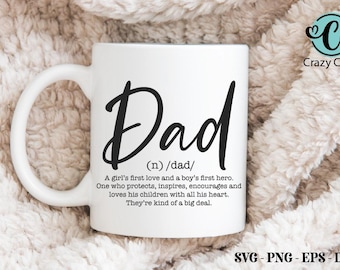 Dad definition design svg png, fathers day gift from daughter, dad definition, gifts for dad, gifts for him, new dad gifts,father's day gift
