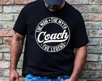 Trainieren Sie den Mann, den Mythos, die Legende, Coach SVG, Coach T-Shirt Design, Geschenk für Coach, Papa SVG, Bester Vater, Vatertag SVG, Cut File, Printable