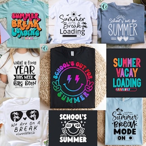 10 Sommer Pause T-Shirt svg png, Sommer Vacay Laden Shirt, Strand Trip Shirt svg, Urlaub Reisen Shirt, Vacay Mode Shirt png, Digitale Dateien