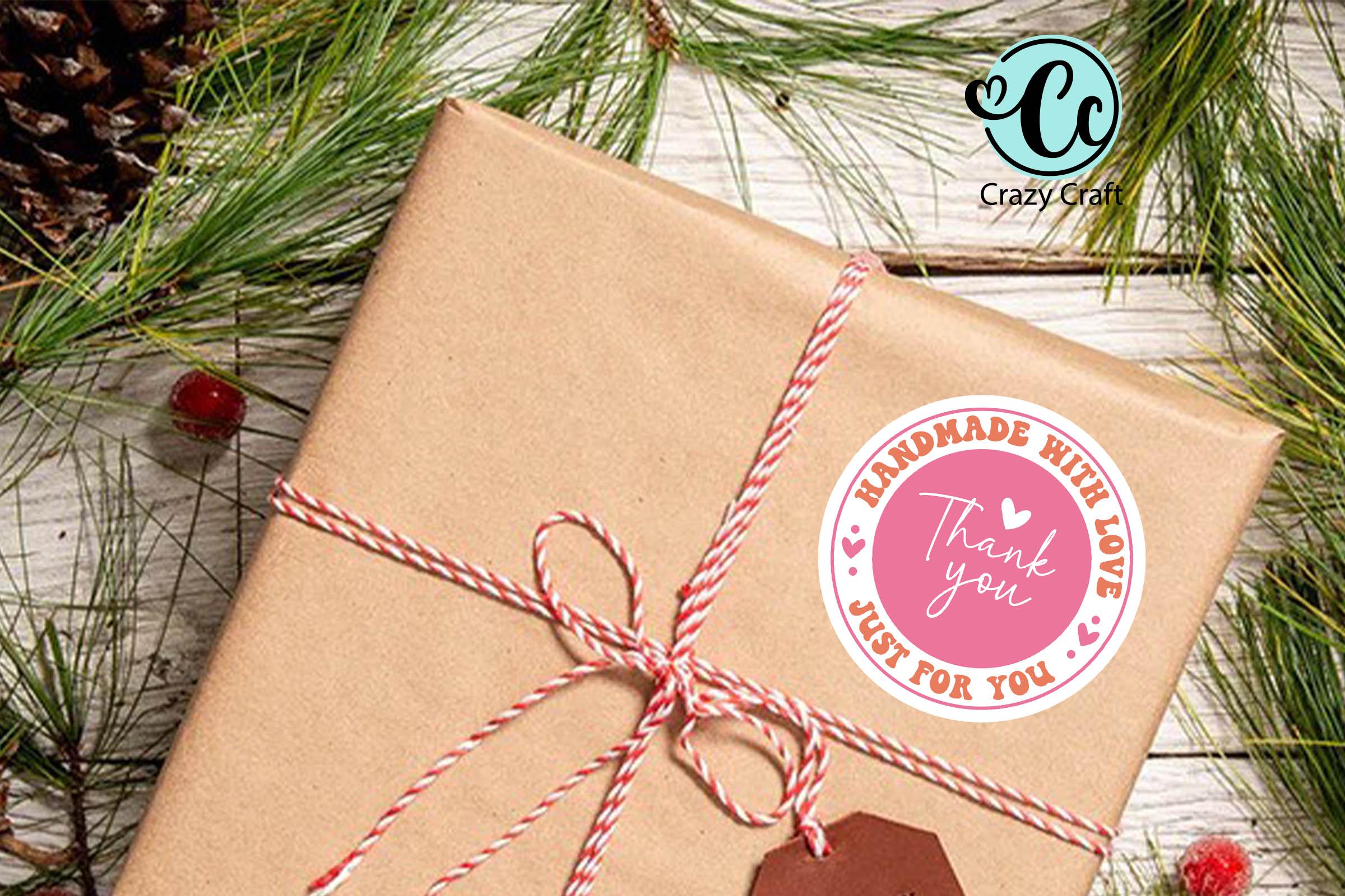 Boho Packaging Labels Digital Sticker PNG, Boho Thank You Stickers SVG ...