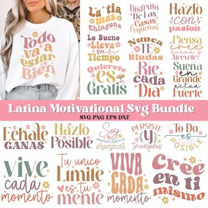 Latina Motivational Quotes Svg Bundle, Latina SVG PNG Design Bundle, Chingona svg, Educated Latina Svg, Latina SVG Bundle, Cafecito y Chisme