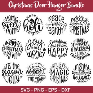 Christmas Round Door Hanger svg bundle, Welcome signs Svg, Christmas Round sign, Christmas ornaments svg bundle, Holidays Round Door Signs