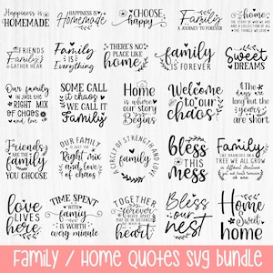 Family Quotes Svg Bundle, Farmhouse Svg Bundle, Farmhouse Family Svg Files for Cricut Dxf Eps Png, Family Signs Svg, Home Decoration