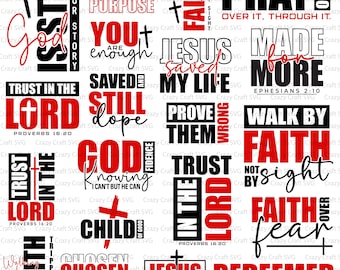 Christian SVG Bundle, Christian shirt png Bundle, Faith Svg, God Svg, Jesus Svg, Bible Verse Svg, Child of God Svg,Love for God Svg Cut File