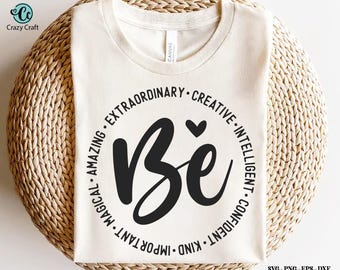 Be Kind Svg, She is Me SVG, Women Empowerment svg, Feminism svg, Girl Power, Inspirational Svg for Women, Positive Quote, Cut files, Cricut