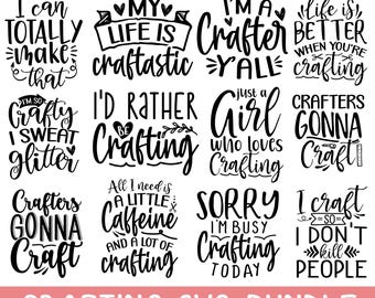Craft SVG Bundle, Crafting svg bundle, Crafting Shirt svg, Crafting Quote, Craft Room, Crafting quotes svg, Crafting tools SVG, Cricut Svg