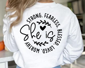 She is Strong Svg, She is Worthy, She is loved, She is Me SVG, Women Empowerment svg, Feminism svg, Girl Power, Inspirational Svg, Cut files