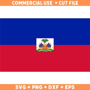 Haiti flag SVG Original colors, Haiti Flag Png, Commercial use for print on demand, Cut files for Cricut, Cut files for silhouette SVG
