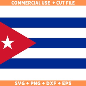 Kuba Flagge SVG Originalfarben, Kuba Flagge Png, kommerzielle Nutzung für Print on Demand, Schnittdateien für Cricut, Schnittdateien für die Silhouette