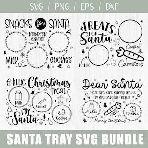 Liebes Santa Tablett SVG Bundle, Santa Tablet SVG Bundle, Weihnachtsplätzchentablett SVG Glowforge Laser Cut, Weihnachtsleckerei für Santa Schneidebrett