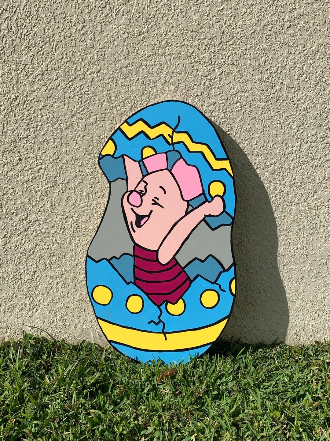 Easter Piglet Yard Sign/yard Art/yard Decor/easter Yard Art/winnie the