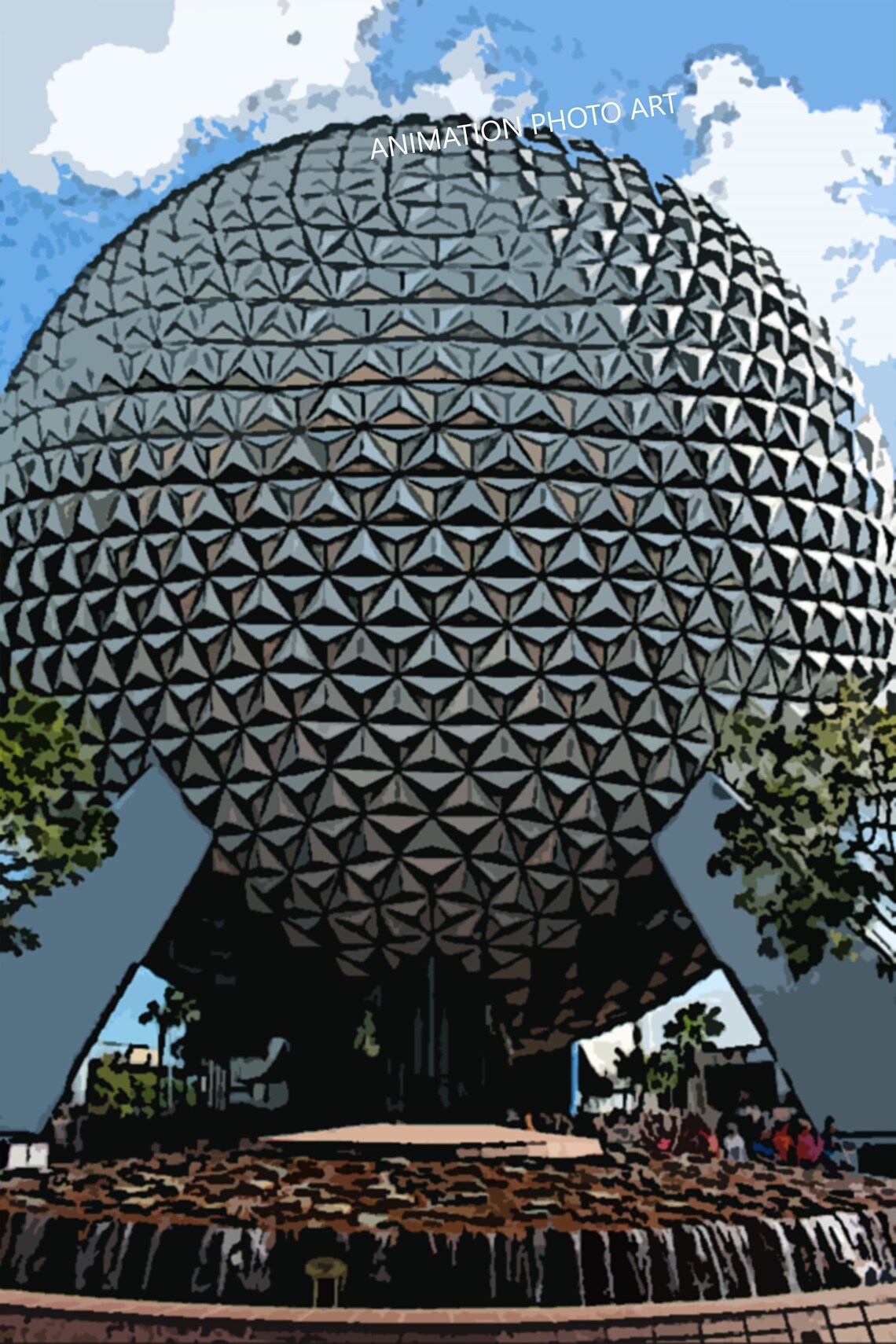 Epcot Ball animated photo digital download Etsy