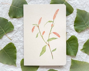 Floral Notebook Eco Friendly - Lightweight Journal, Empty Pages, Flowers, A5