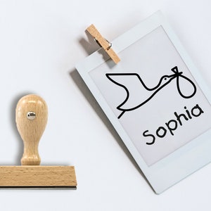 Personalisierter Geburtsstempel mit Namen - Individueller Babystempel zur Geburt