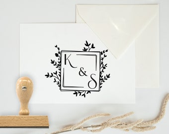 Personalisierter Hochzeitsstempel mit euren Initialen - Individueller Stempel zur Hochzeit