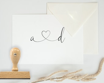 Personalisierter Hochzeitsstempel mit euren Initialen - Individueller Stempel zur Hochzeit