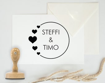 Personalisierter Hochzeitsstempel mit euren Namen - Individueller Stempel zur Hochzeit