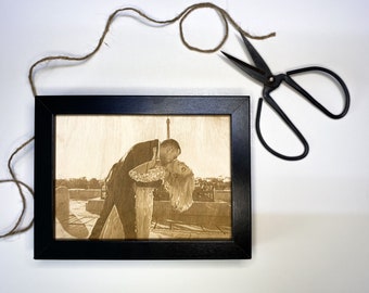Deine Fotogravur auf Holz - Holzbild vom Brautpaar - Das perfekte Geschenk zur Hochzeit