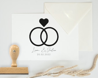 Personalisierter Hochzeitsstempel mit euren Initialen - Individueller Stempel zur Hochzeit