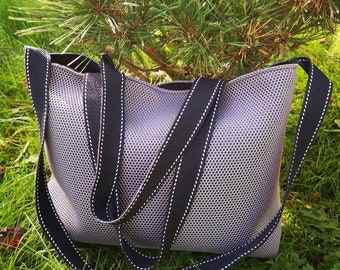 Handbag "Trémazan" Grey black handles