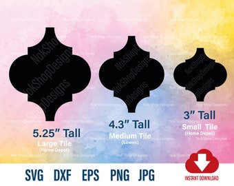 Download Arabesque Tile Lantern Tile Svg Svg Png Jpg Home Depot Etsy