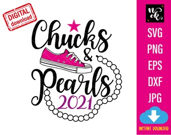 Featured image of post Chucks And Pearls Svg Free - Chucks and pearls svg design.