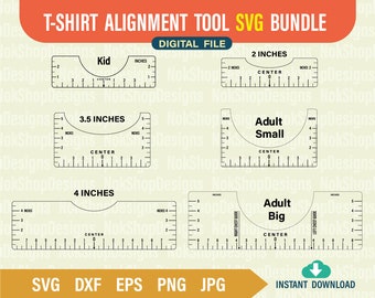 Download T Shirt Placement Ruler Svg Pdf And Png Digital File Only Etsy