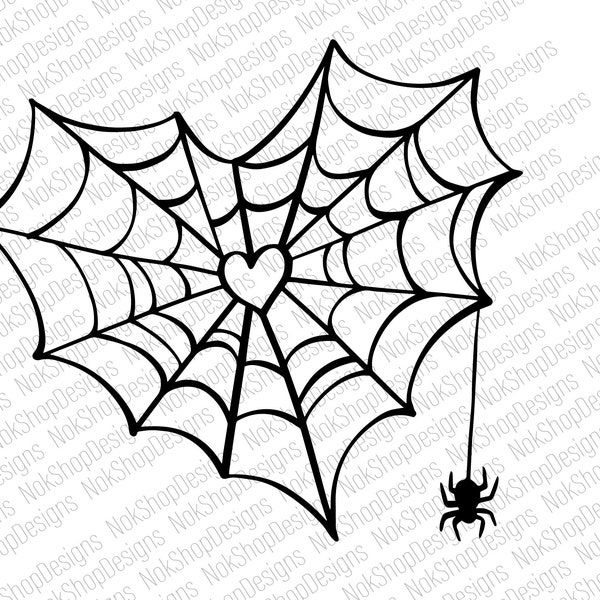 Halloween svg, Heart spiderweb svg, Cute spiderweb svg, png, dxf, jpg, Spider svg, Spider witch svg, Witchcraft svg files for Cricut