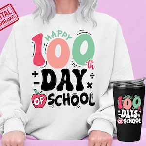 Happy 100 Days of School svg, 100th Day Of School Celebration, Back to School, Digital download, SVG file for Cricut and Silhouette Cameo