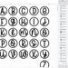 Monogram SVG Alphabet A-Z in Circle Monogram Svg Keychain Svg Frame ...