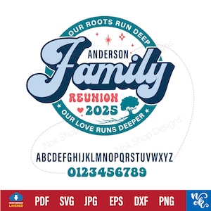 Family Reunion SVG: Custom Name, Back Together Again (Digital Download)